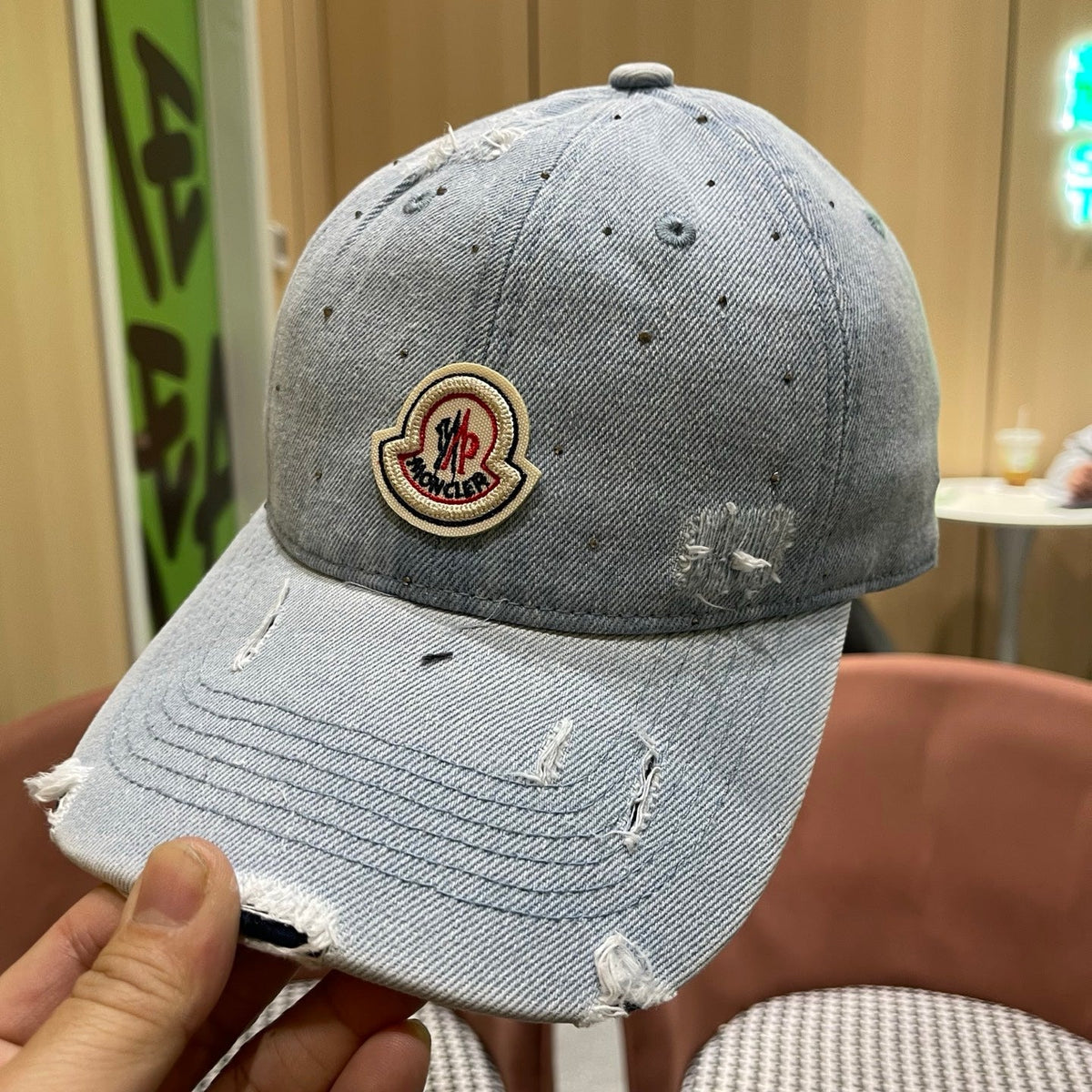 Moncler Denim Baseball Cap Hat 512537