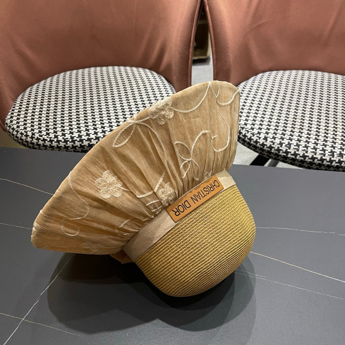 Dior Straw Bow Bucket Hat 497554