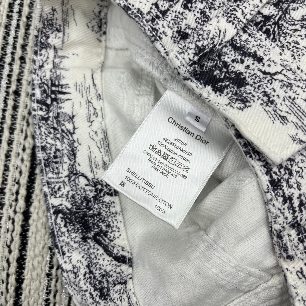 Dior 25C Short  Toile de Jouy Scotland Pattern  228386