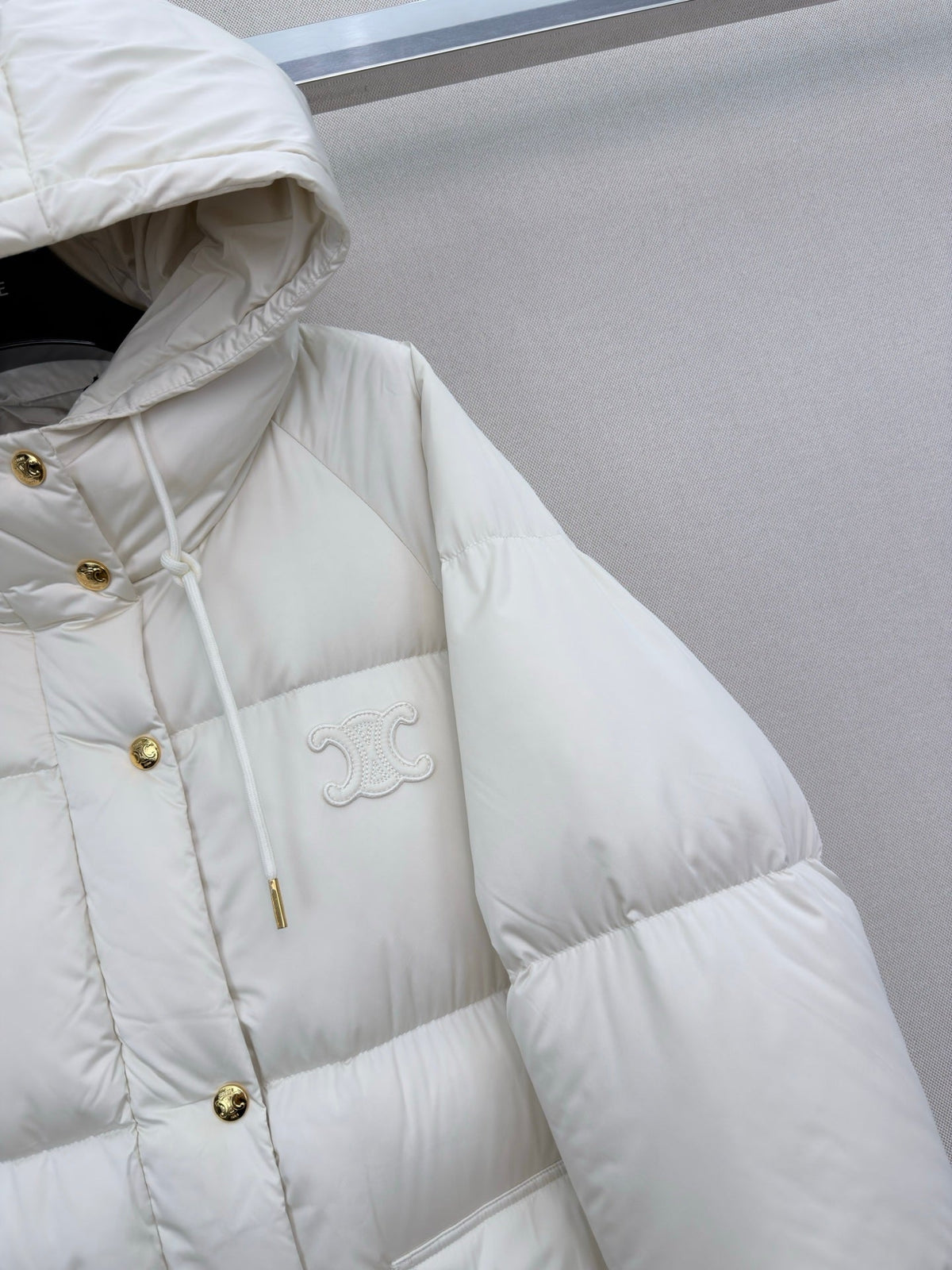 Celine 2026 Hooded Mid-Length Jacket Nylon Down 430240