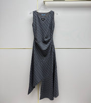 Prada 2026 Vest Dress Charcoal Gray Cotton 400164