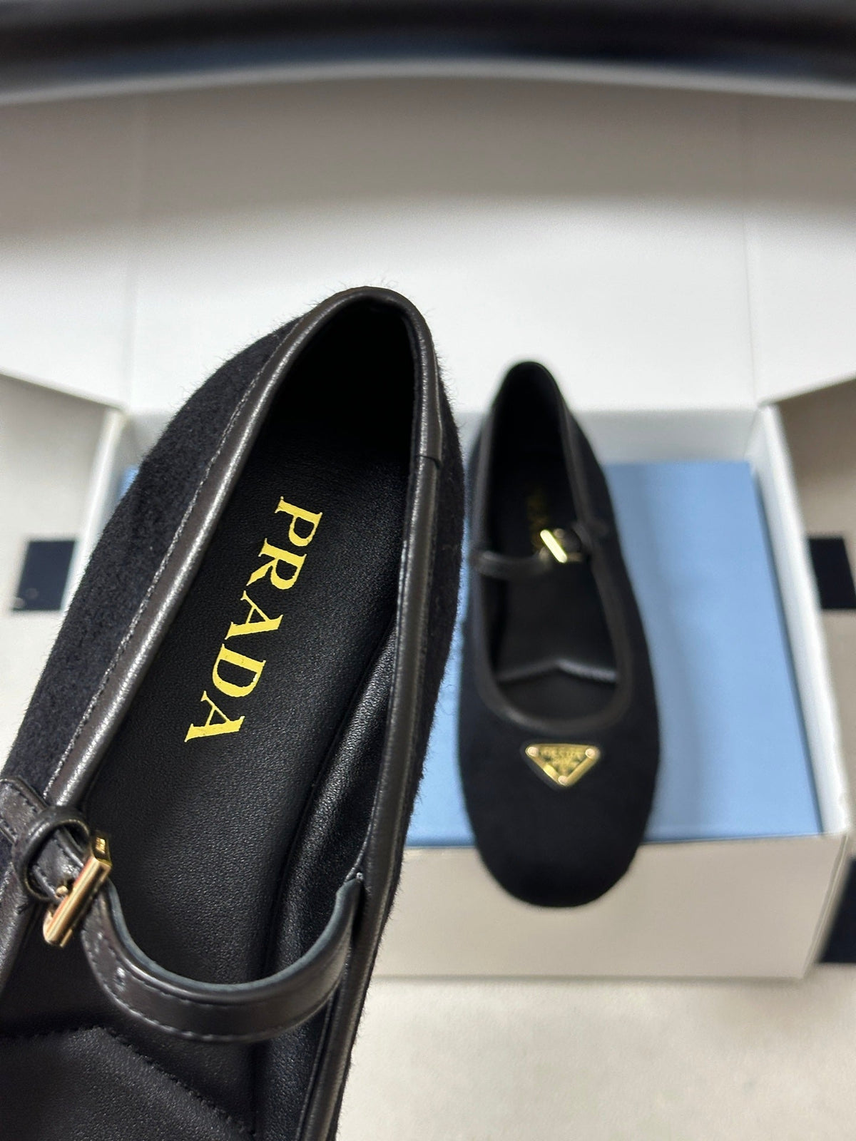 Prada 2026 Chevron Ballet Flats Fabric 151267