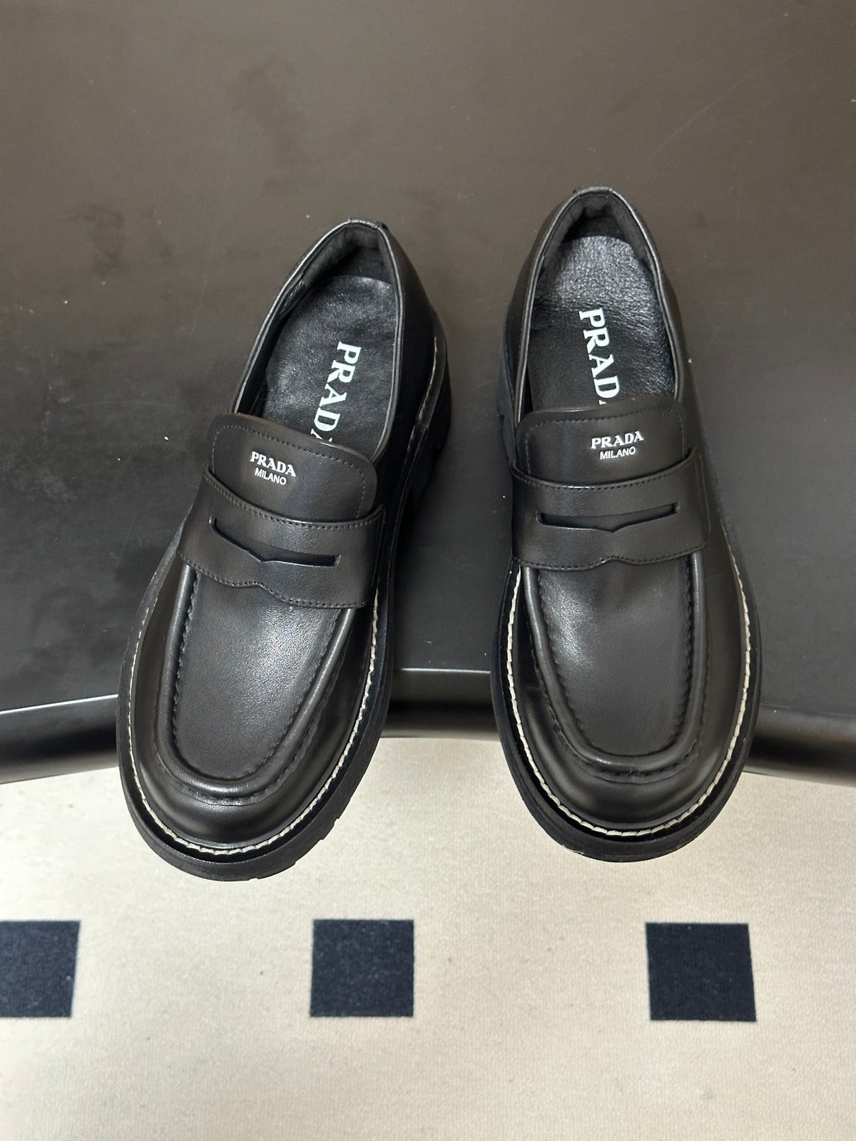 Prada 2026 Platform Loafers Cowhide 151269