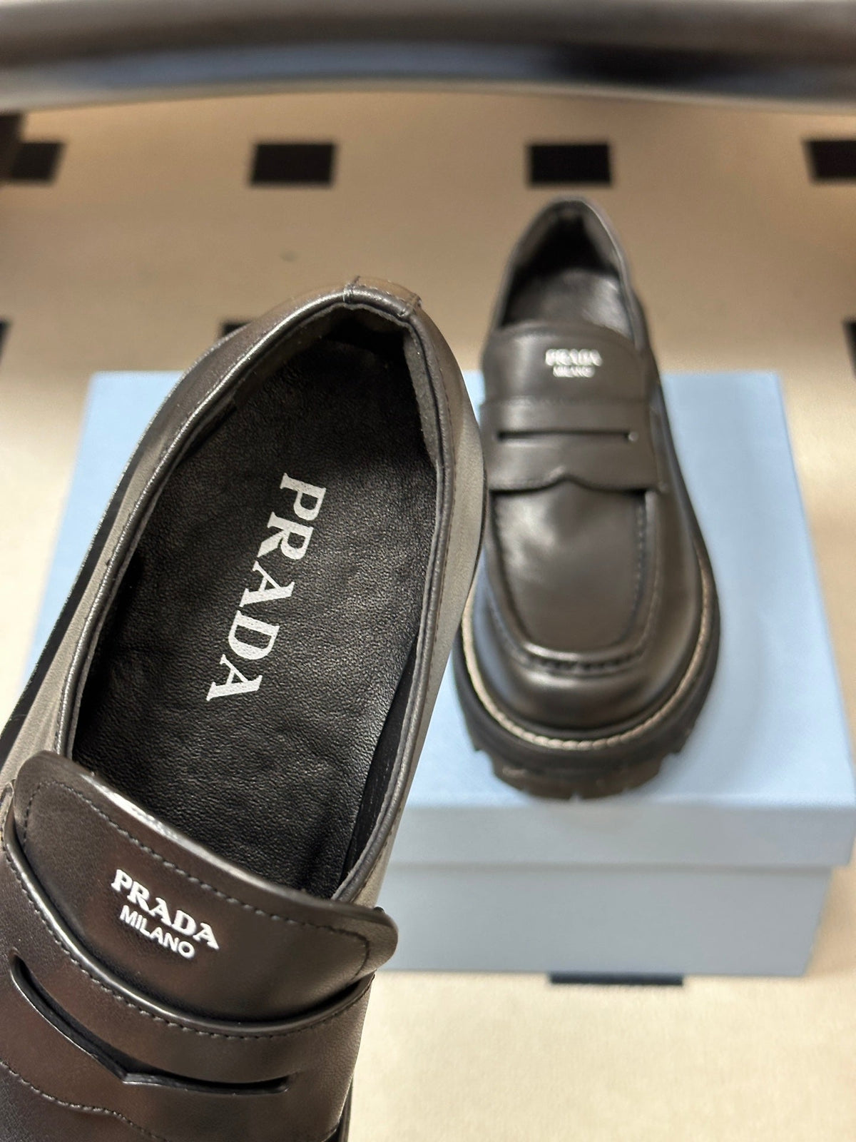 Prada 2026 Platform Loafers Cowhide 151269
