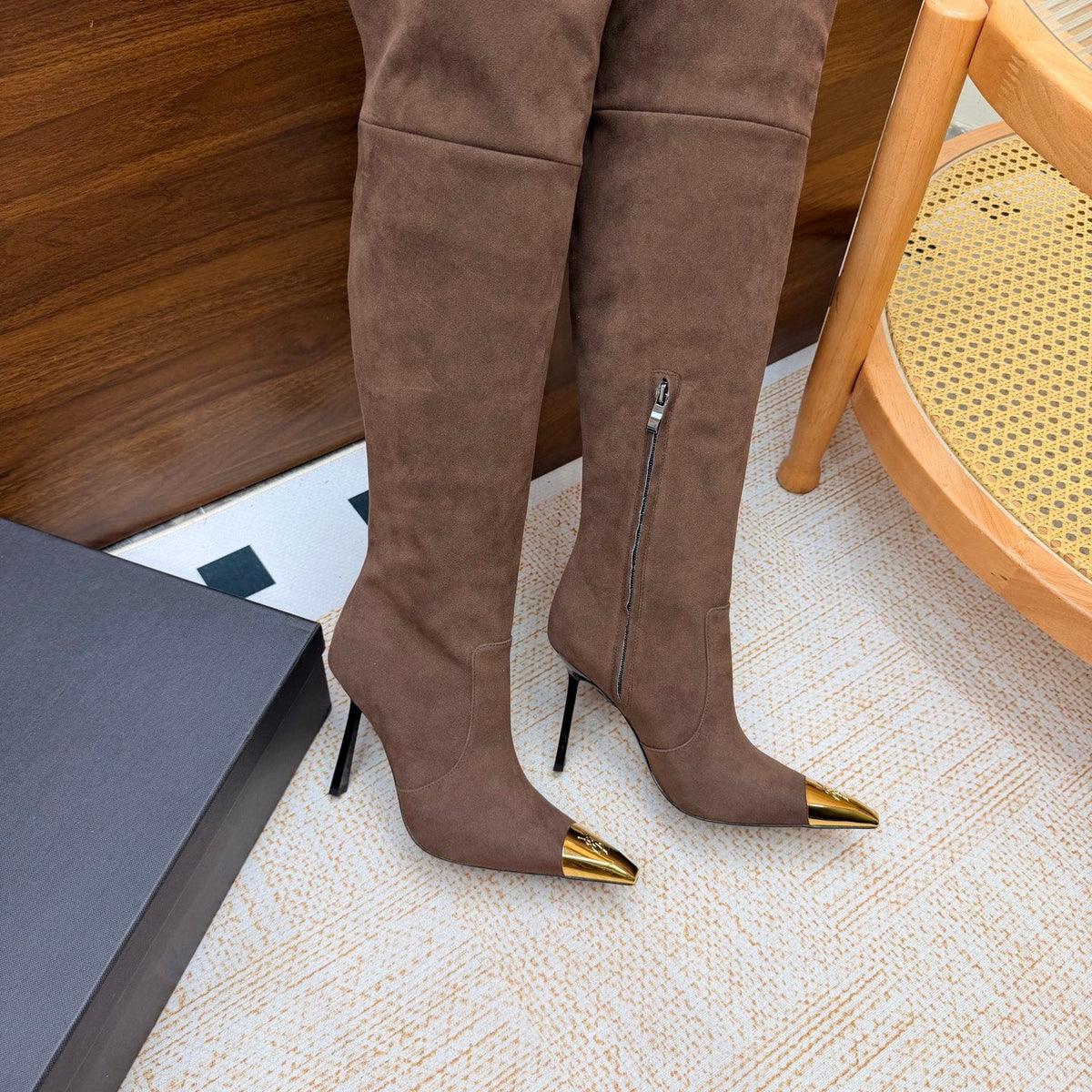YSL 2026 Over-The-Knee Boots 105mm Suede 186043