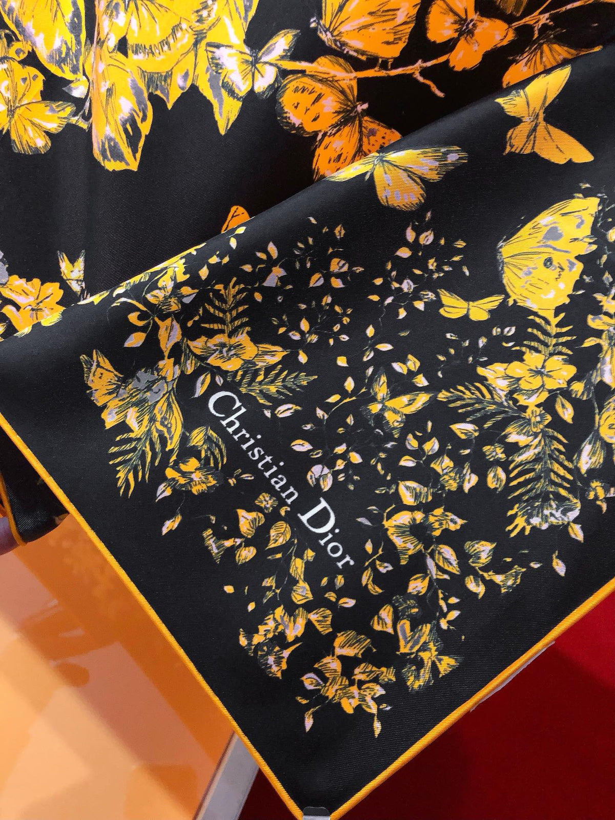 Dior 2026 Le Cœur Des Papillons Scarf 90cm Silk 183757