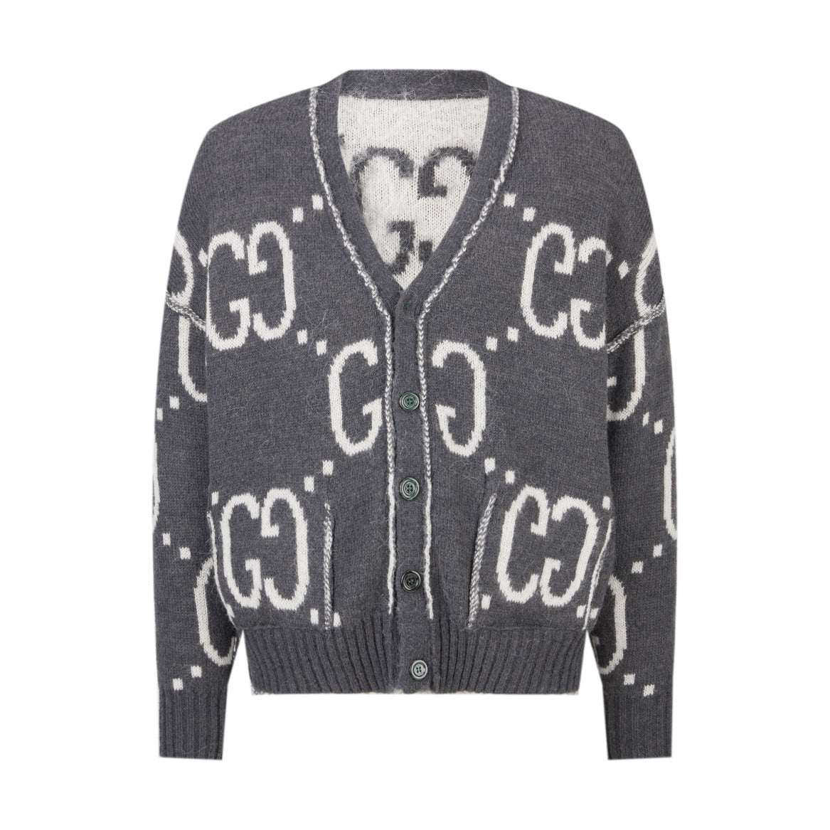 GG 25 Double-sided cardigan Grey Cashmere 0010