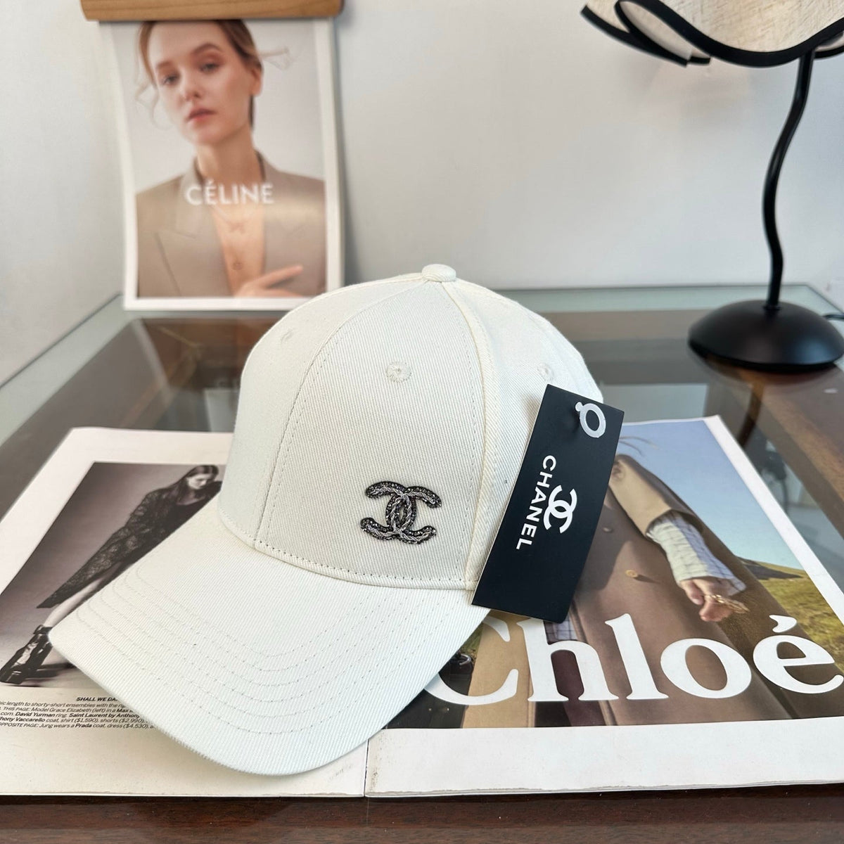 Chanel Cotton Baseball Cap Hat 512457