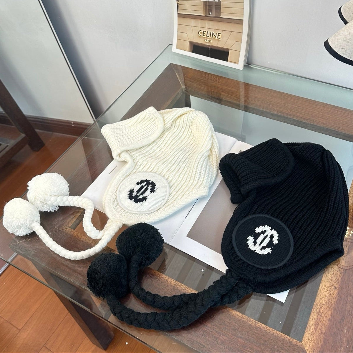 Chanel Cashmere Trapper Hat 512505
