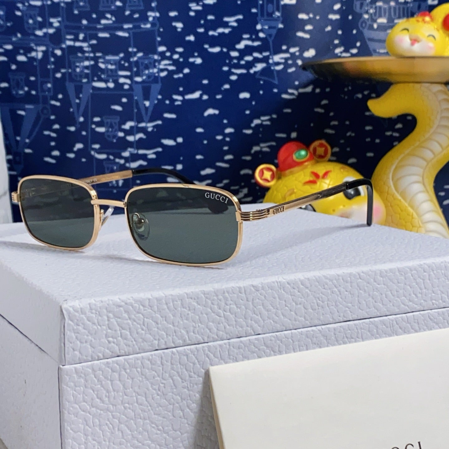 RECTANGULAR FRAME SUNGLASSES GG1457S IN METAL