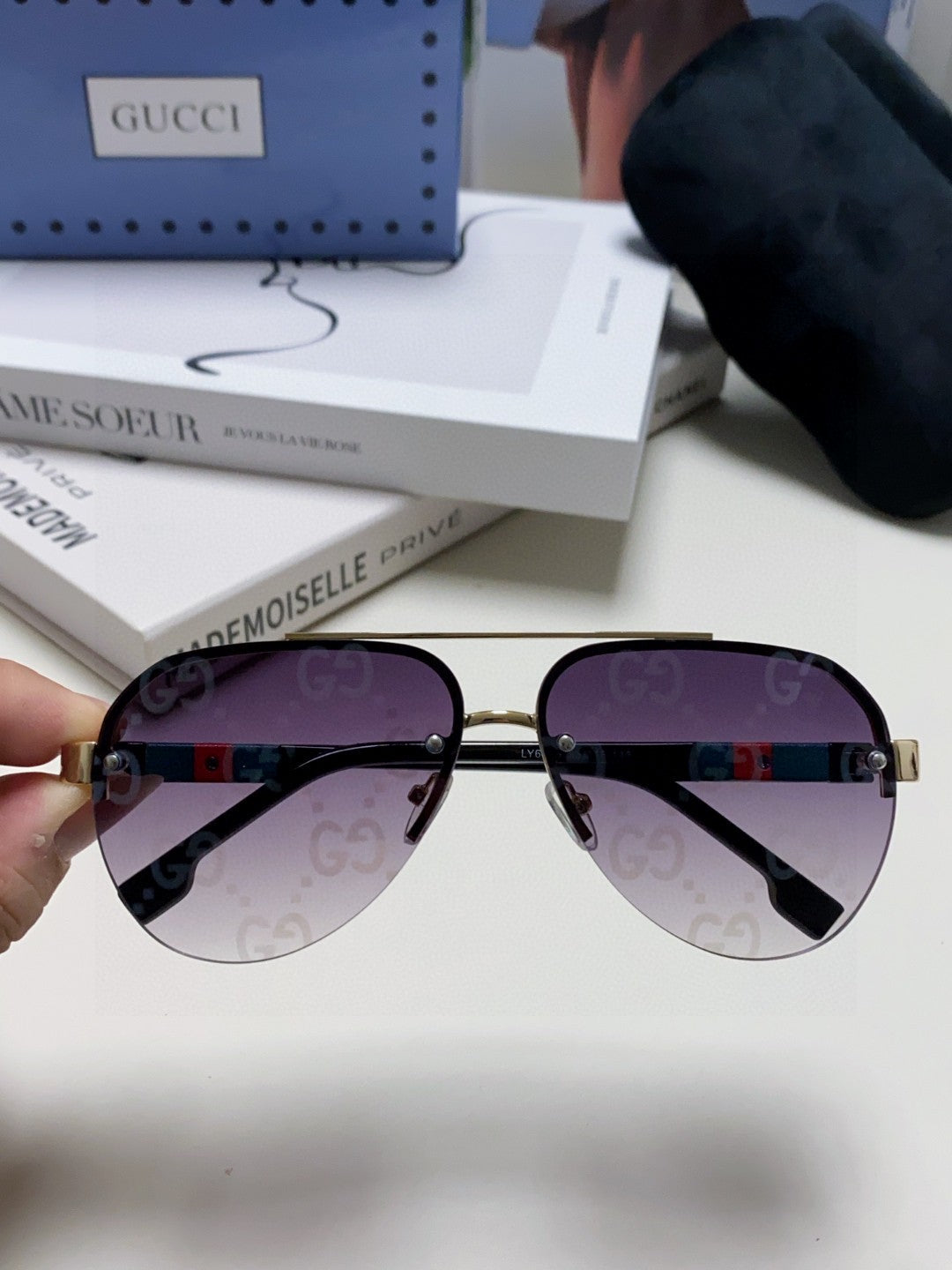 AVIATOR FRAME SUNGLASSES 570223 IN METAL
