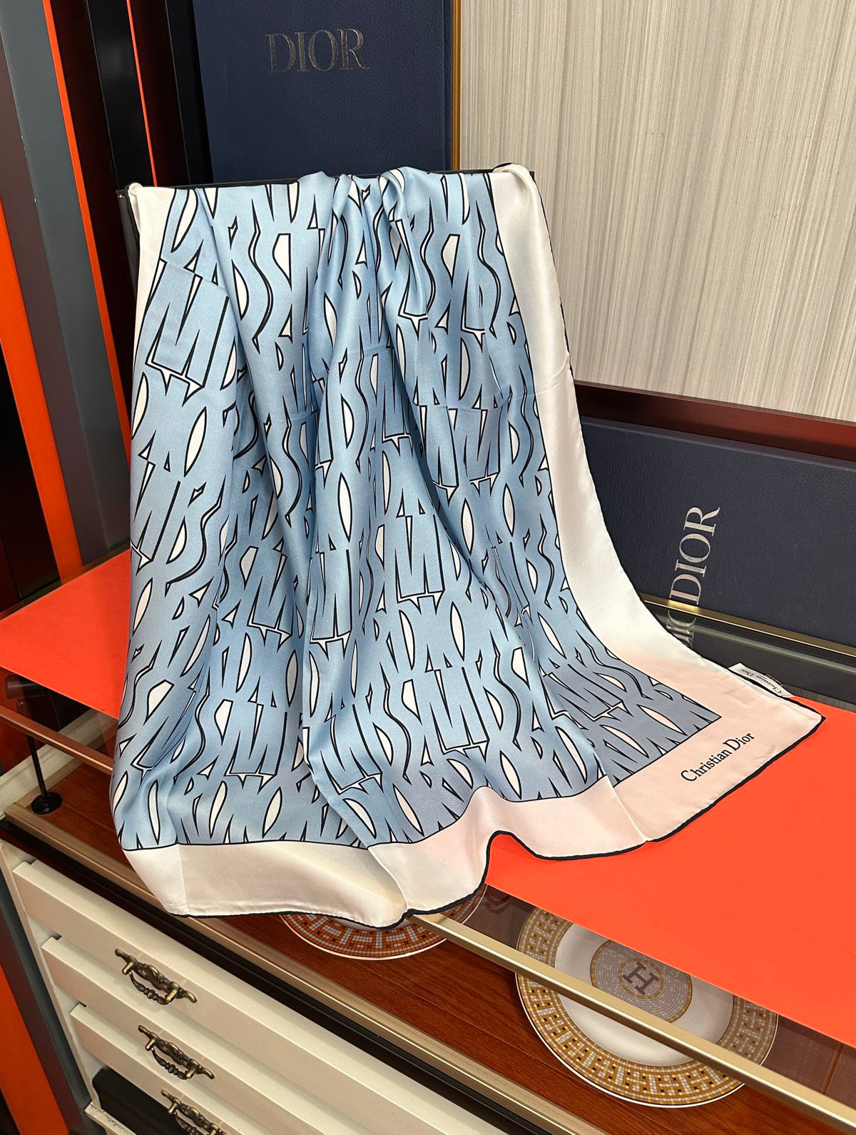 Dior 2026 Allover Scarf 90cm Silk 193647