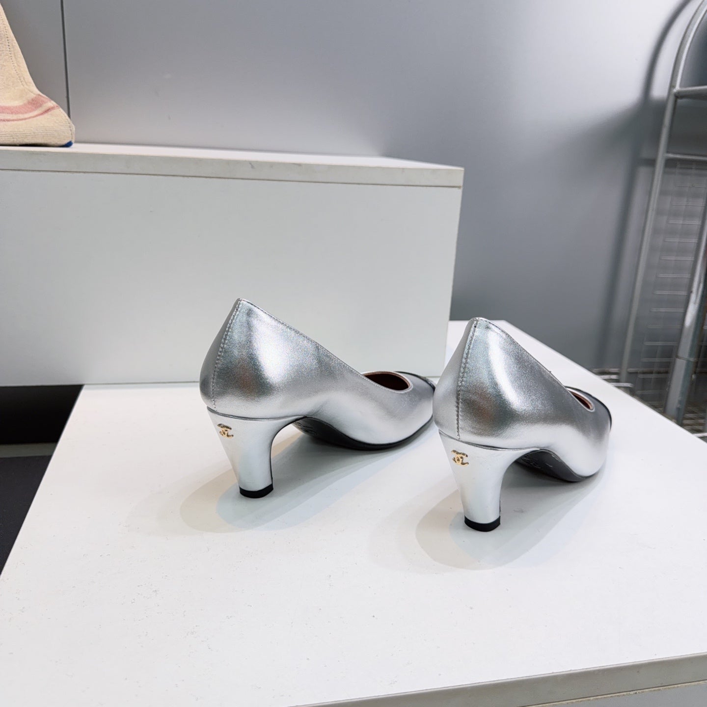 Chanel 2026 Classic Cap-Toe Pumps 65mm Patent Leather 942800