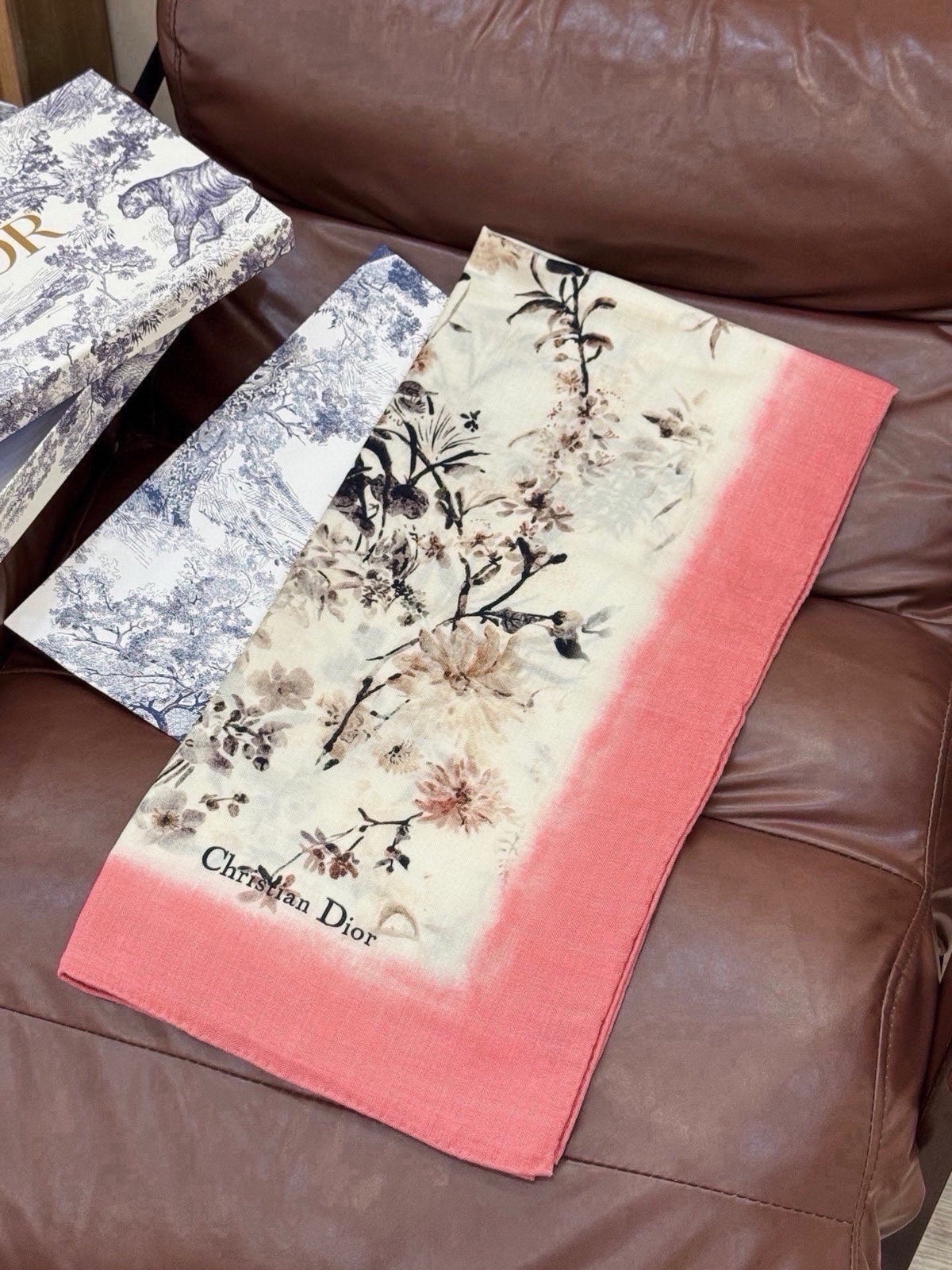 Dior 2026 Millefiori Scarf 140cm Colorful Silk And Cashmere 214960