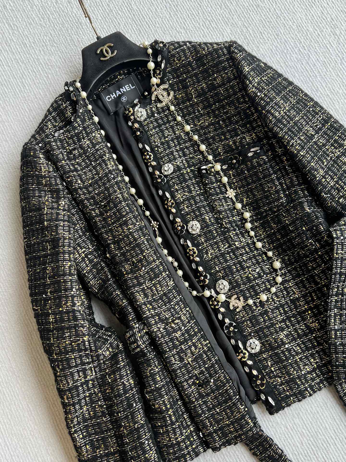 CC 25 Set Tweed Black Polyester Wool 289987