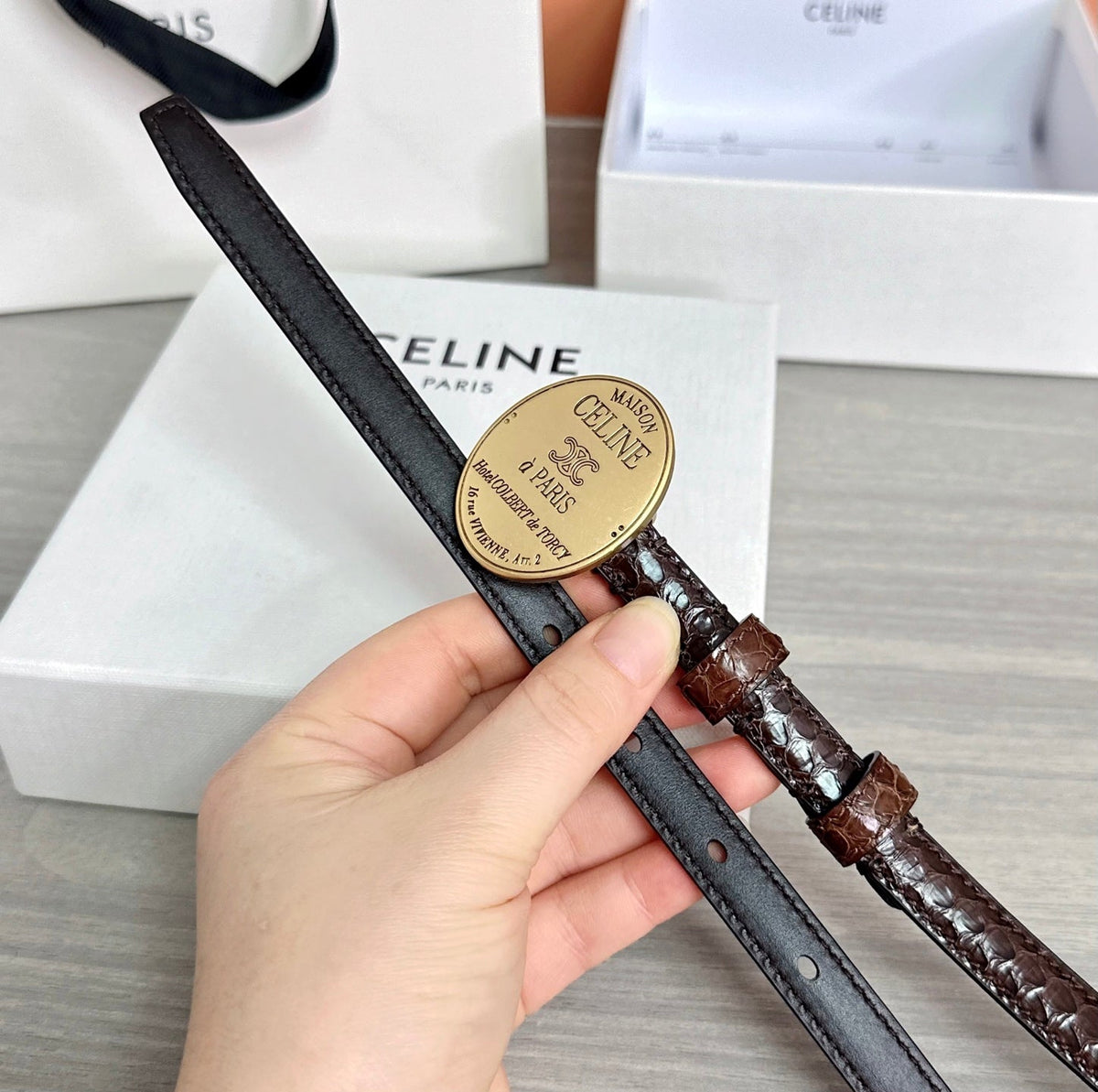 Celine 4.5cm Belt Buckle 1.3cm Width Leather