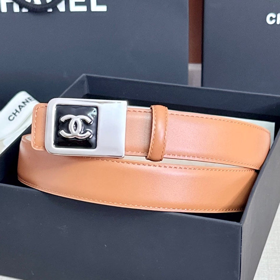 Chanel 2026 Square CC Buckle Belt 30mm Cowhide 209873