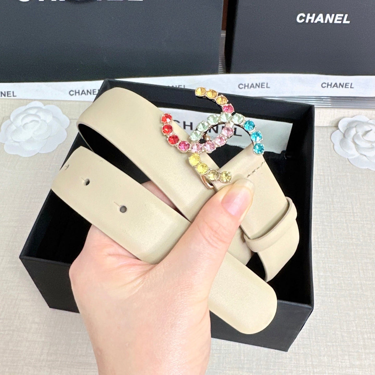 Chanel 2026 Multi-Colored Crystals Belt 30mm 210283