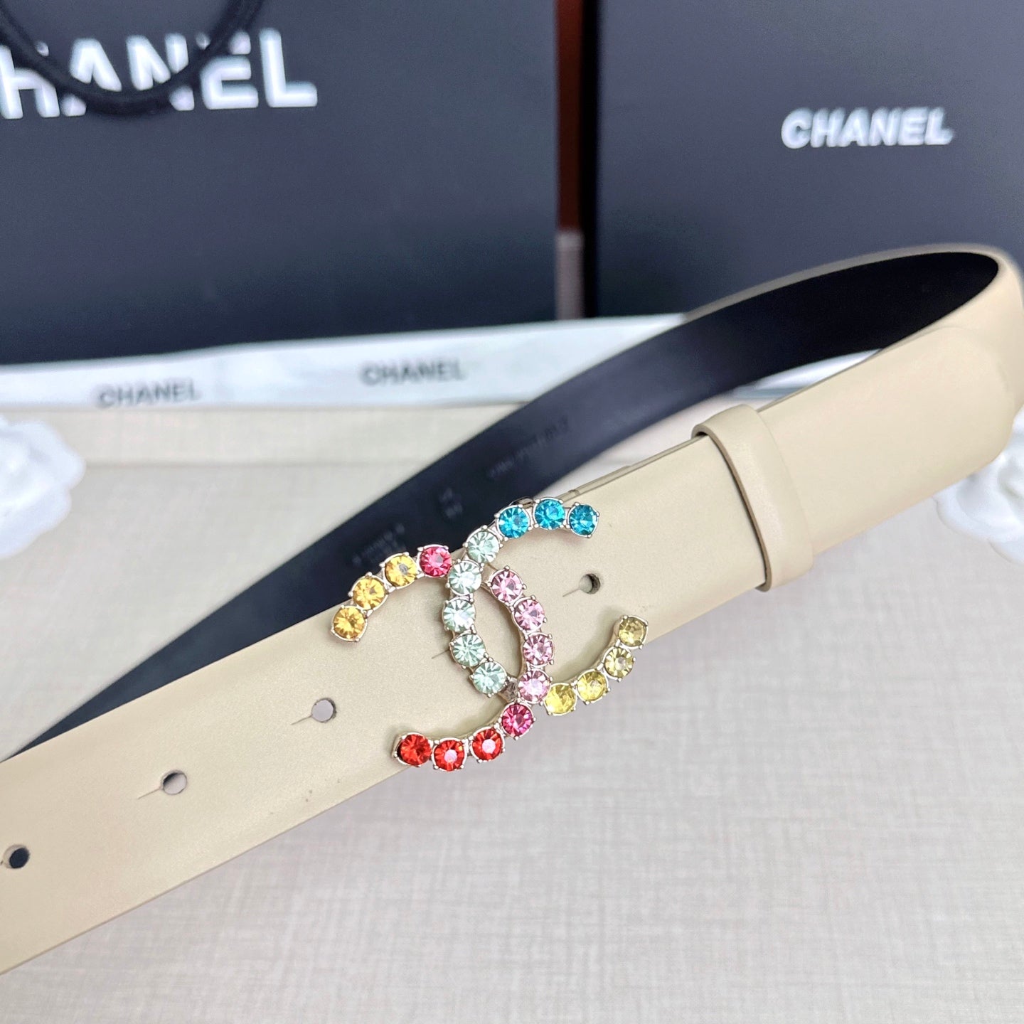 Chanel 2026 Multi-Colored Crystals Belt 30mm 210283