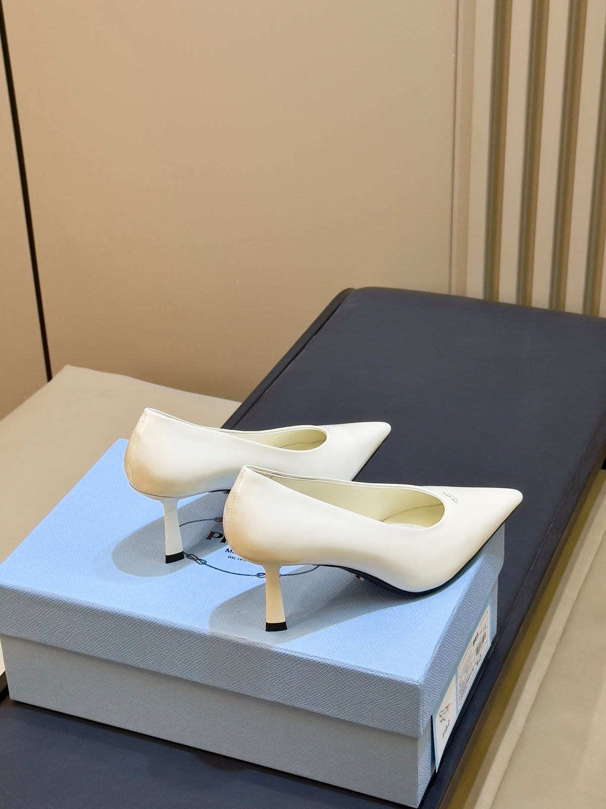 Prada 2026 Pointed Toe Pumps 75mm Patent Leather 151230