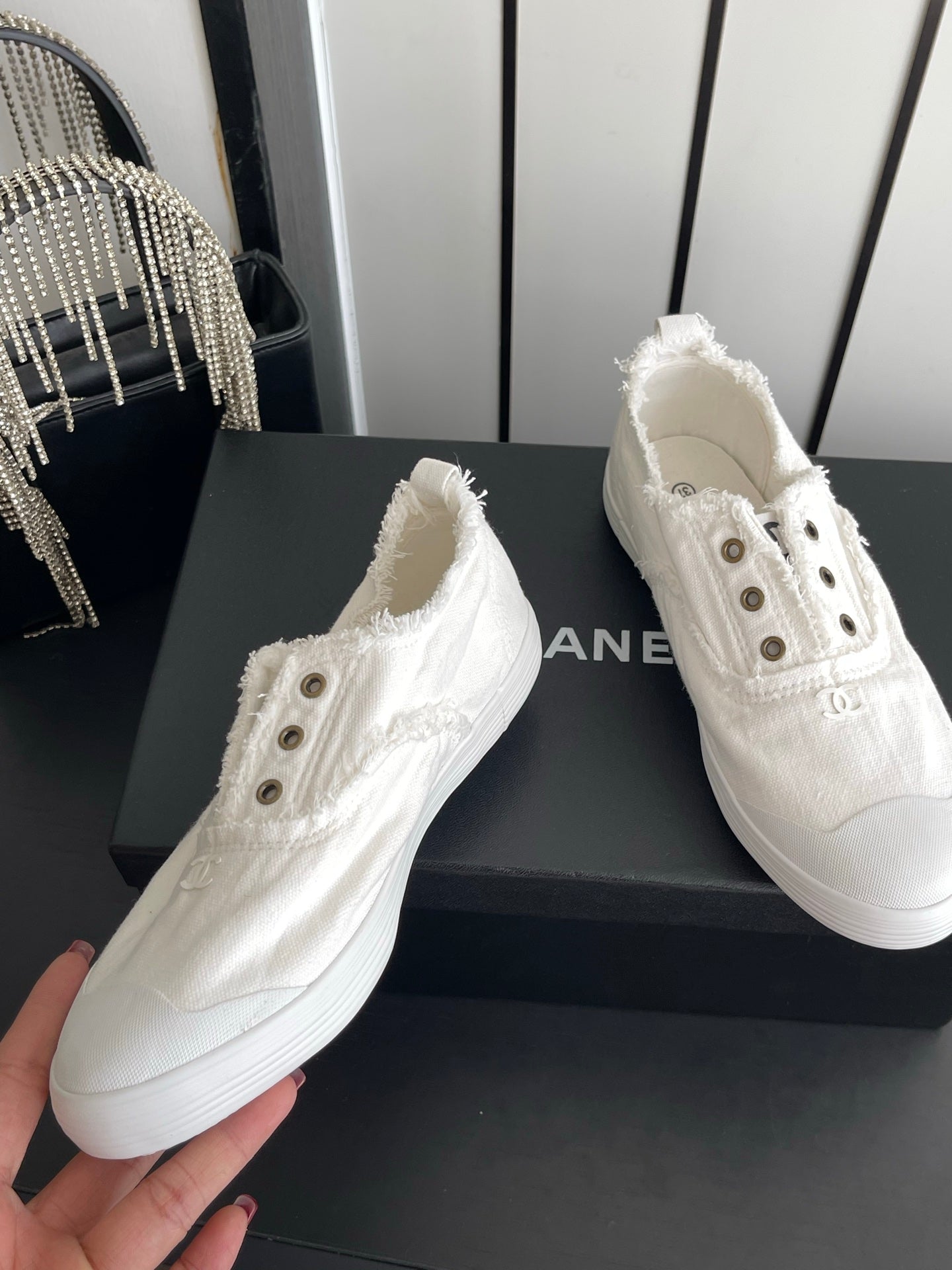 Chanel 2026 Slip-on Sneakers Canvas 945159