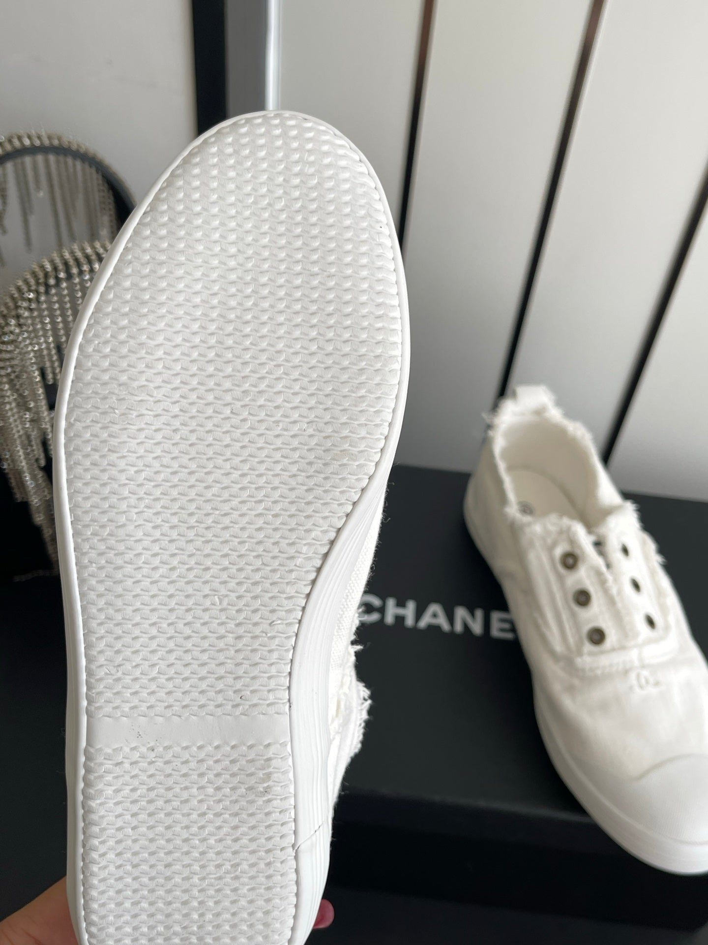 Chanel 2026 Slip-on Sneakers Canvas 945159