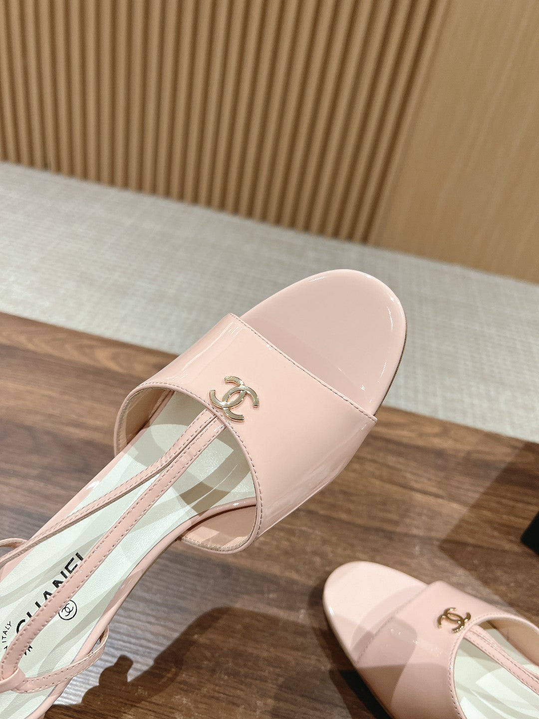 high heel 70 sandals pink white patent calfskin