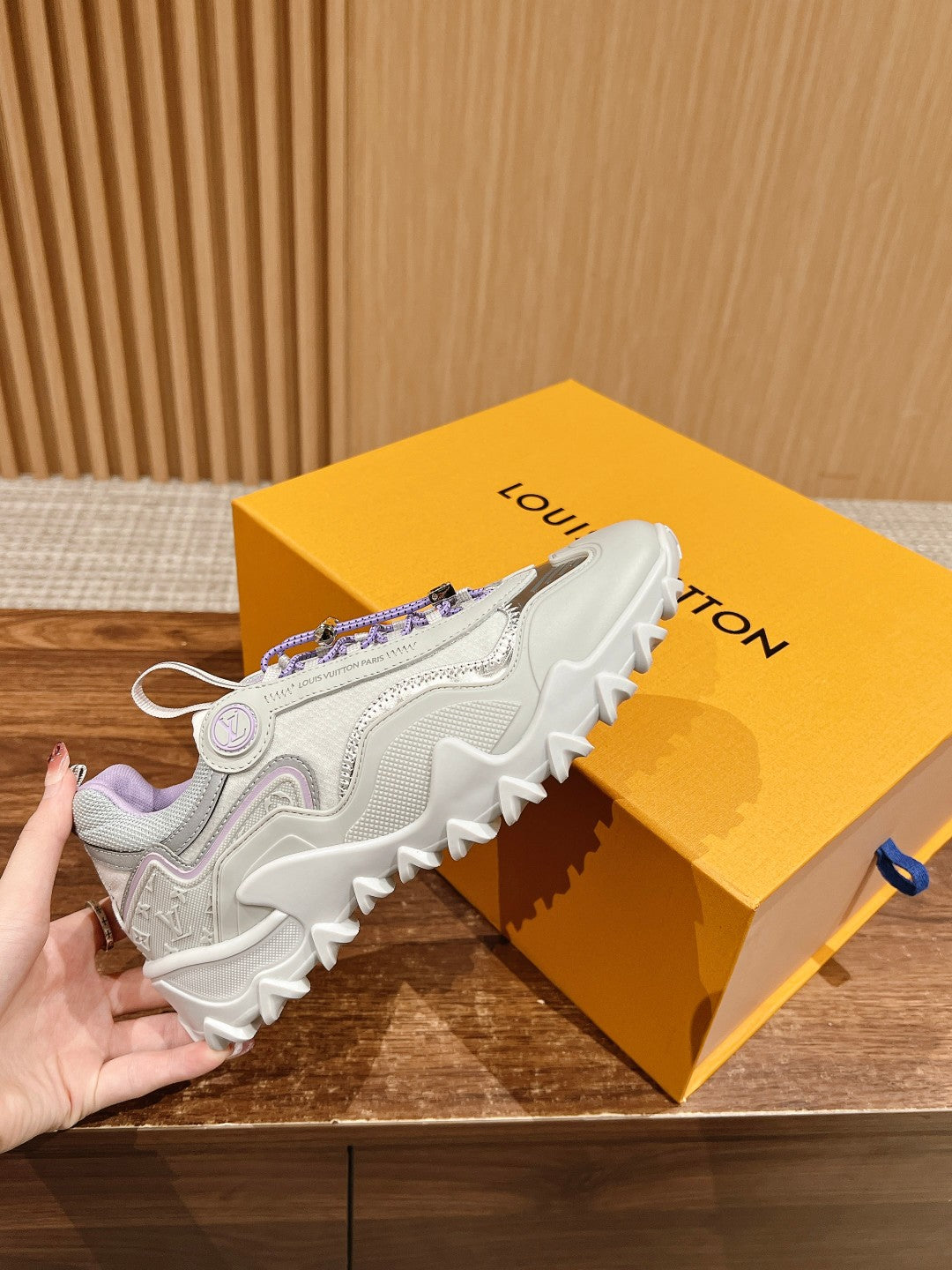 LV Rush Sneaker Black Mix Purple Cowhide