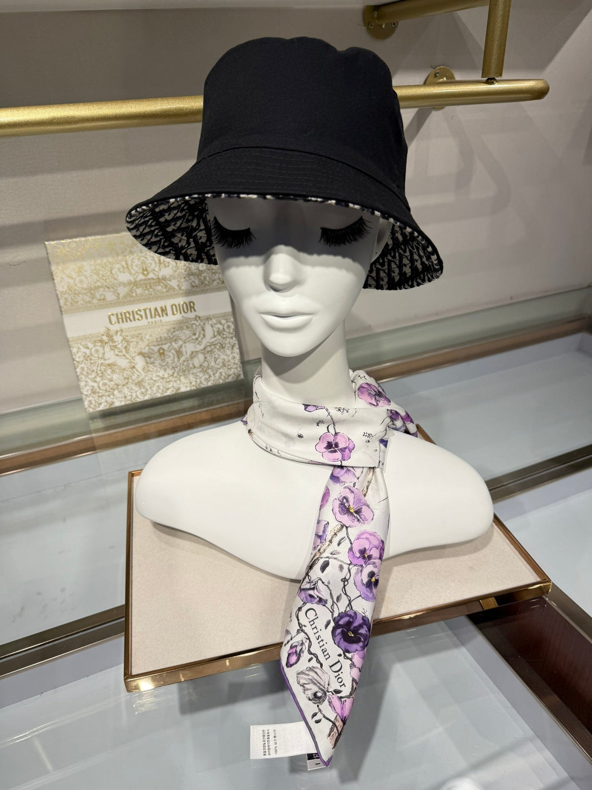 Dior 2026 Le Bal des Fleurs Scarf 70cm Purple Silk 186956