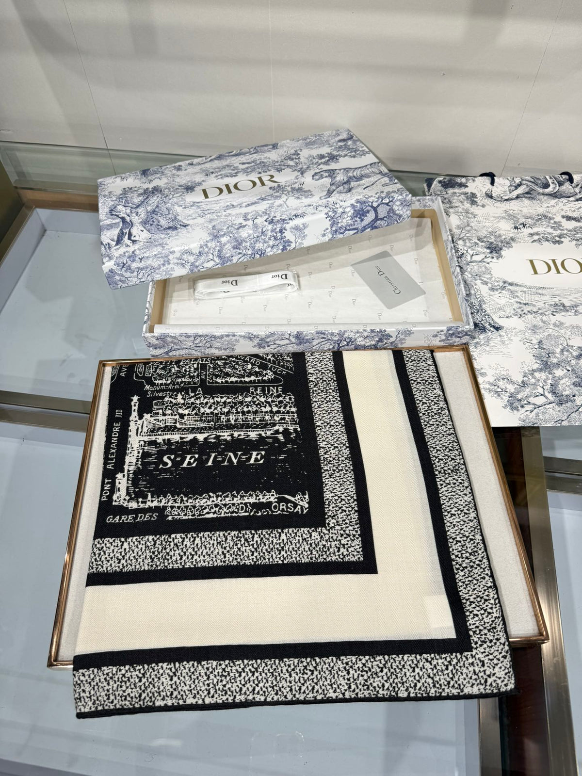Dior 2026 Square Scarf 140cm Velvet 196028