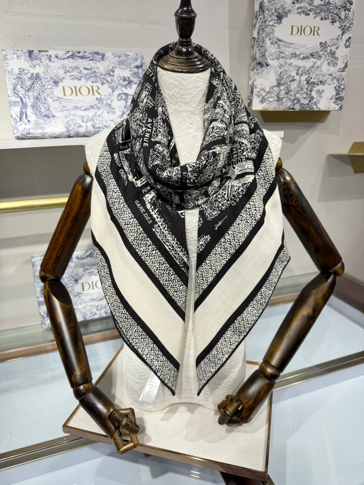 Dior 2026 Square Scarf 140cm Velvet 196028