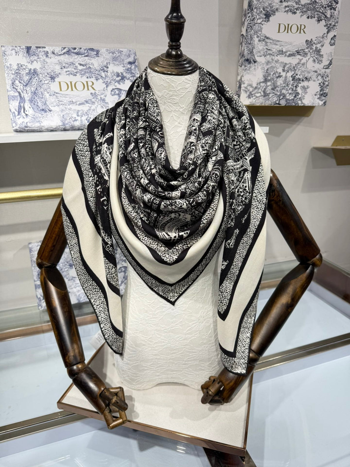Dior 2026 Square Scarf 140cm Velvet 196028