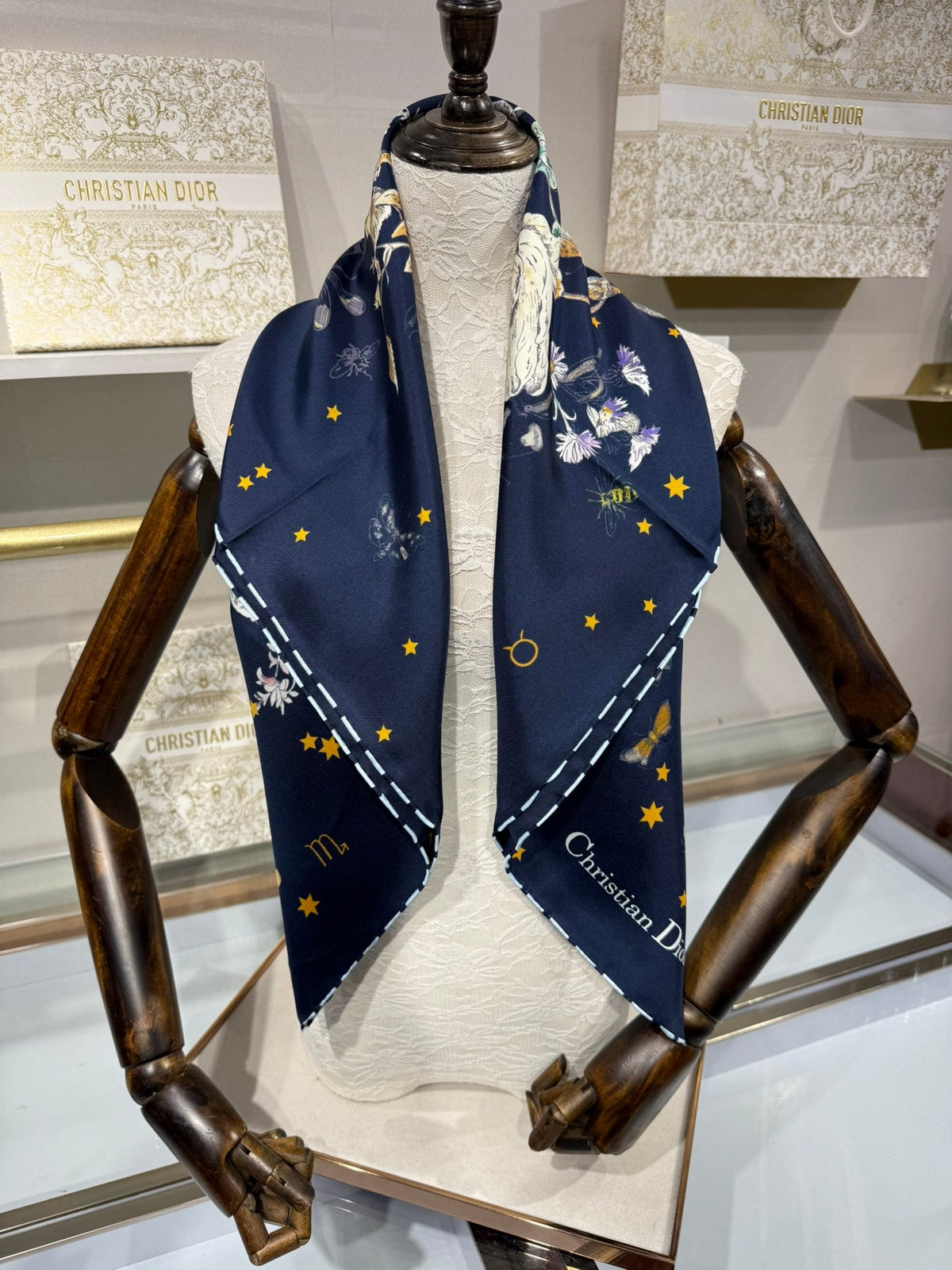 Dior 2026 Rosier Scarf 90cm Silk 198320