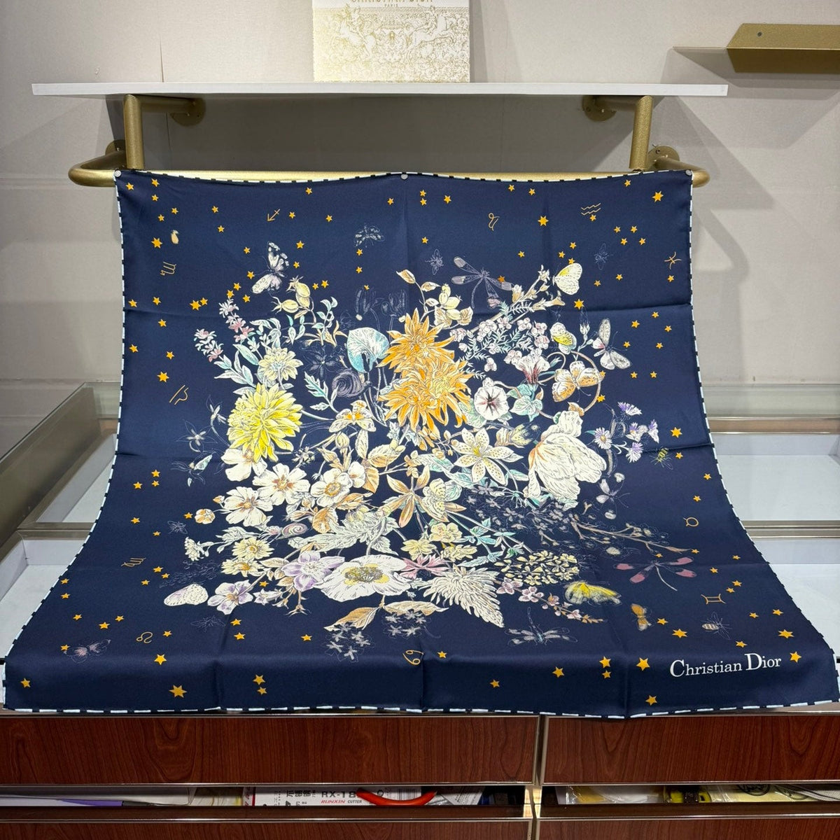 Dior 2026 Rosier Scarf 90cm Silk 198320