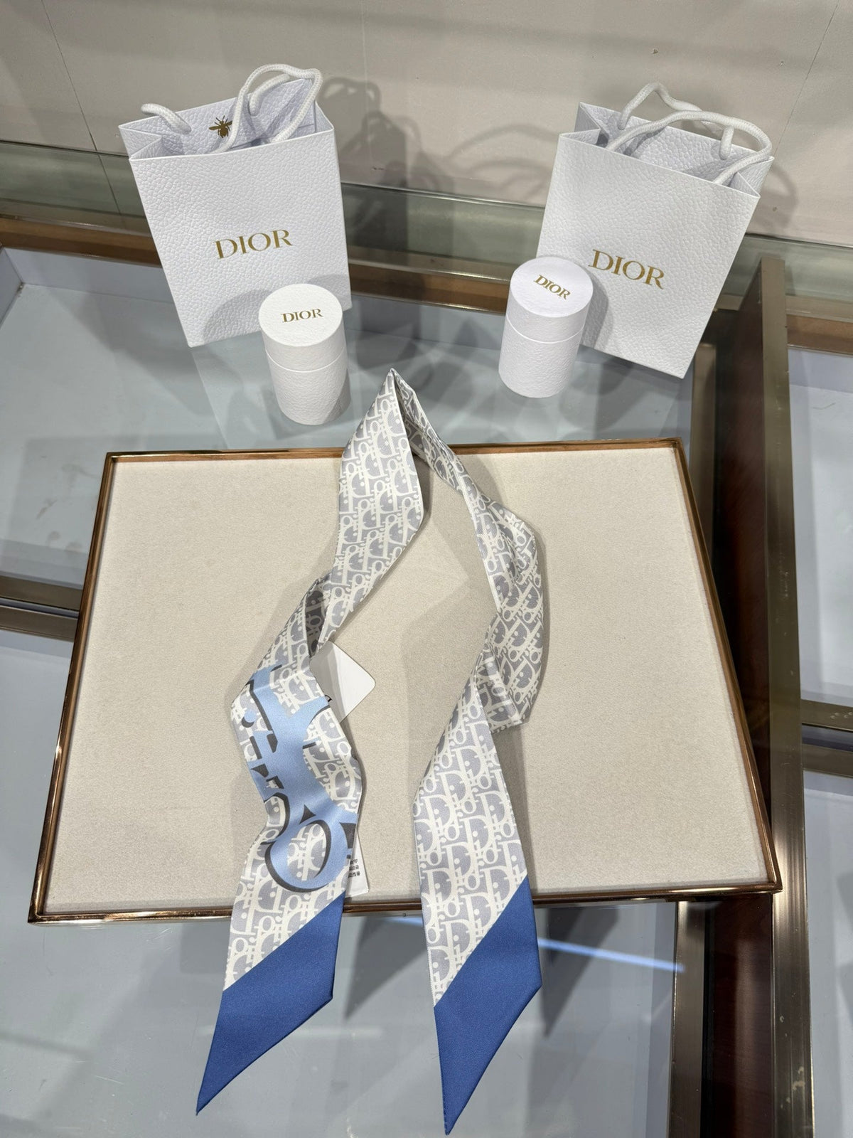 Dior 2026 Infini Tartan Mitzah Scarf 105cm Silk 204453