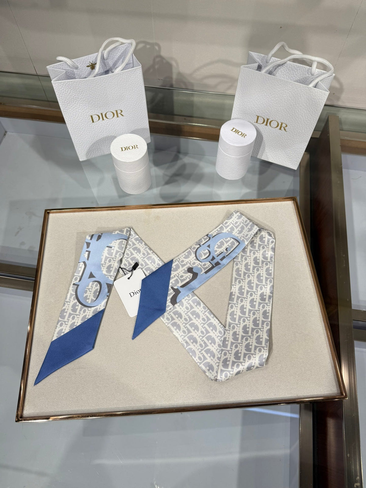 Dior 2026 Infini Tartan Mitzah Scarf 105cm Silk 204453