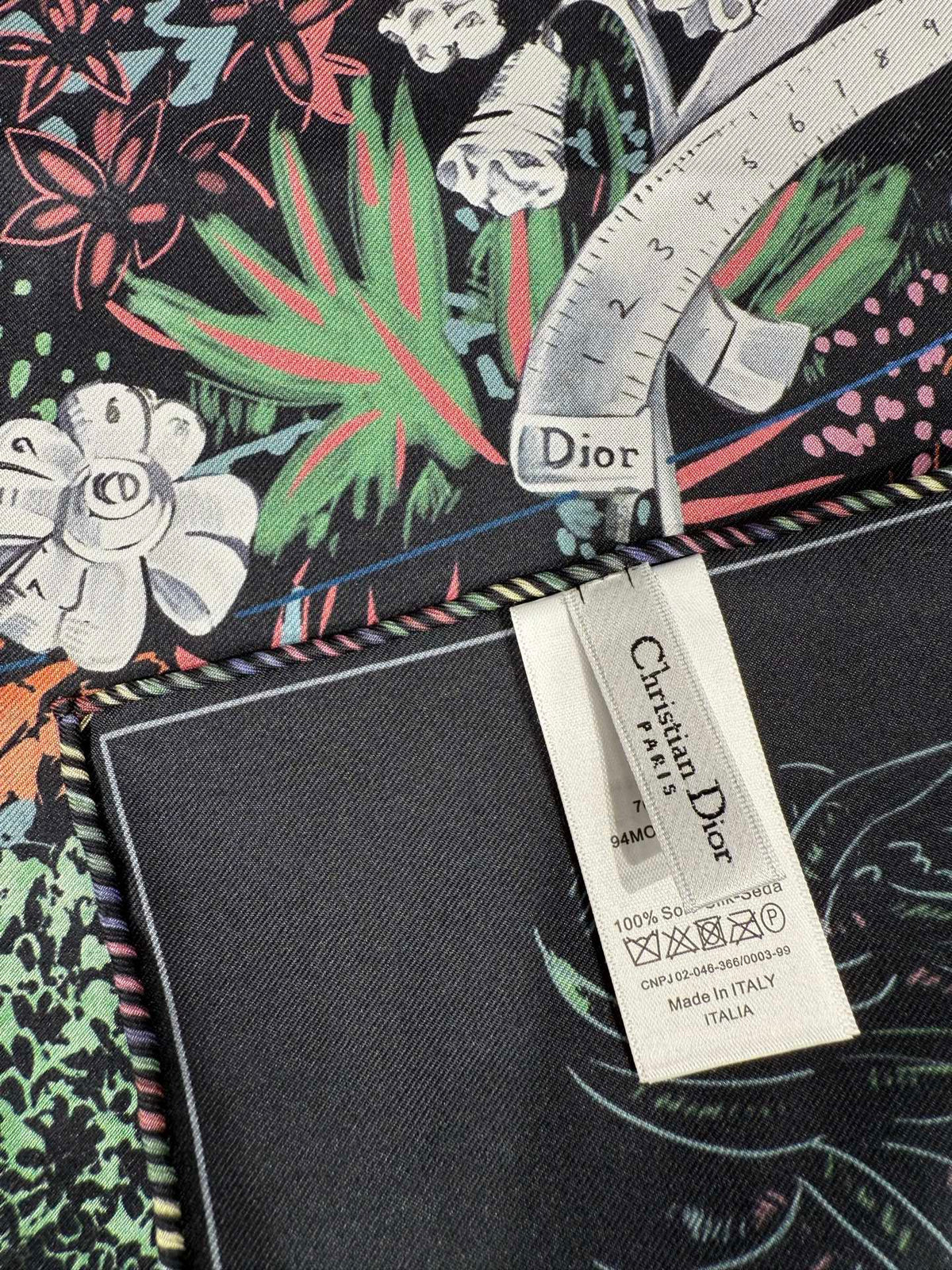 Dior 2026 Charming Garden Square Scarf 90cm Silk 207569