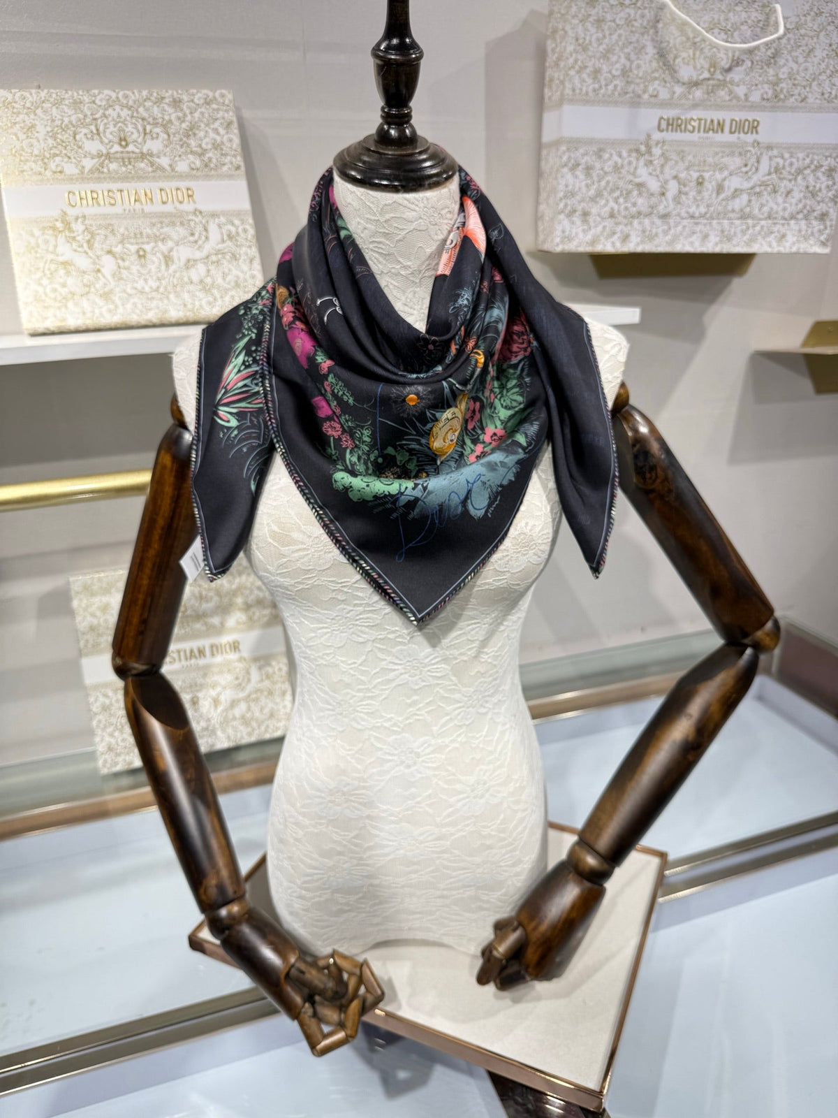 Dior 2026 Charming Garden Square Scarf 90cm Silk 207569