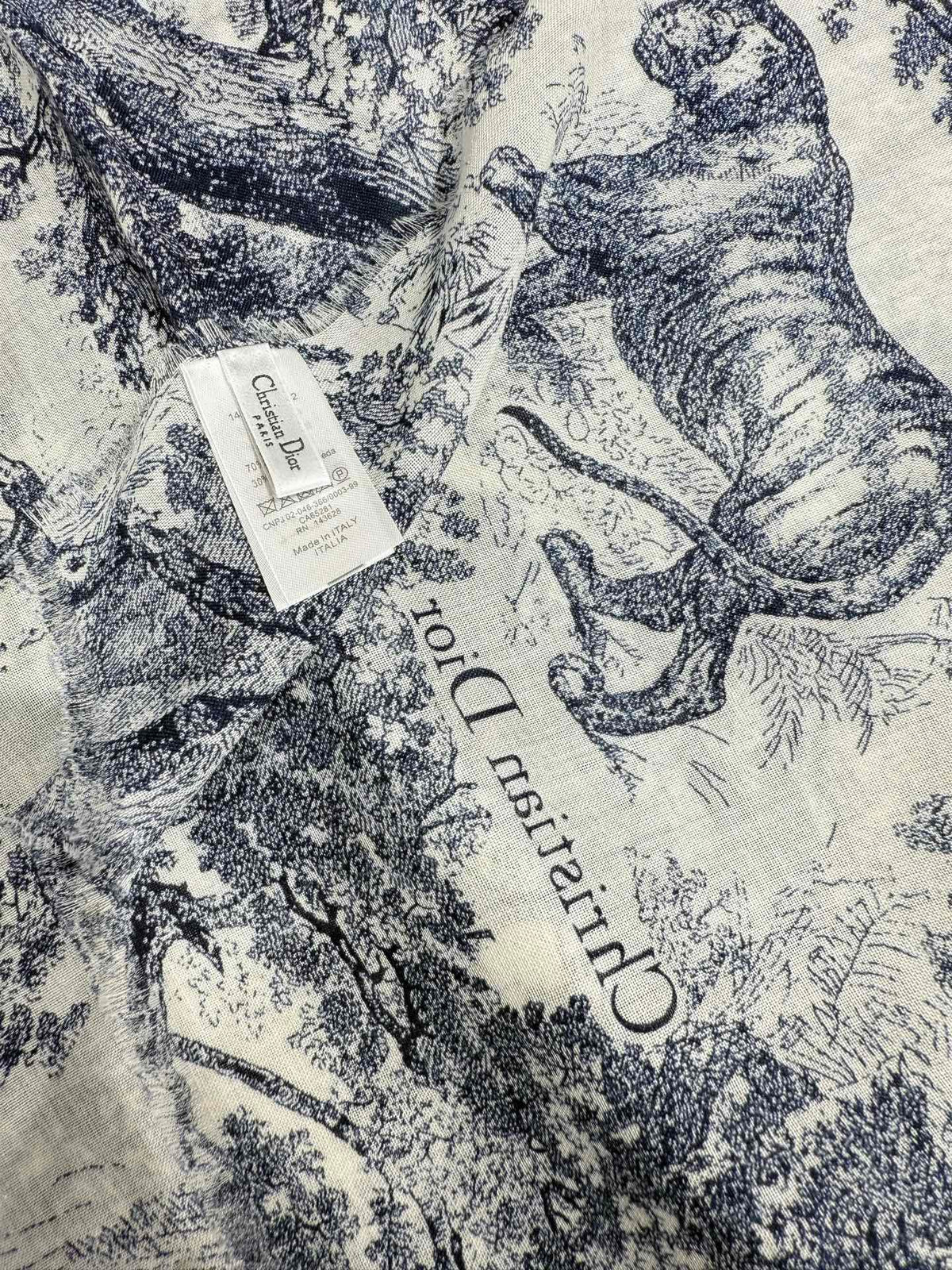 Dior 2026 Toile De Jouy Print Scarf 190cm Cashmere And Silk 217016