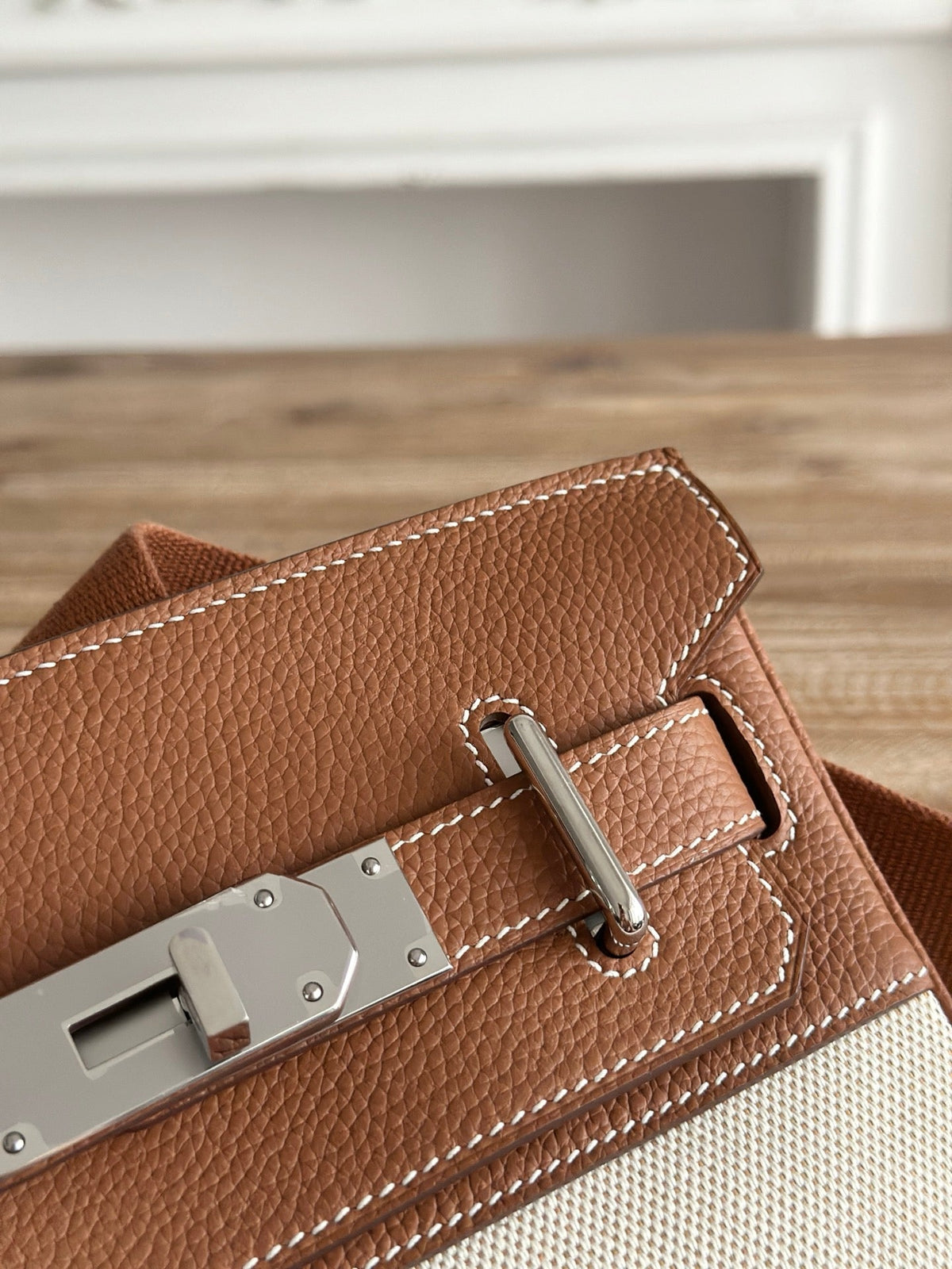 High-end Hermes 2026 Hac a Dos Bag 26cm Canvas/Togo Calfskin