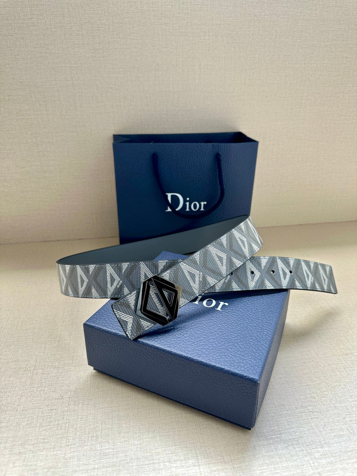 Dior 2026 CD Diamond Reversible Belt 40mm Leather
