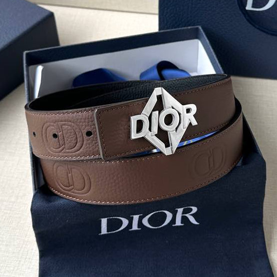 Dior 2026 CD Logo Buckle Belt 35mm Cowhide