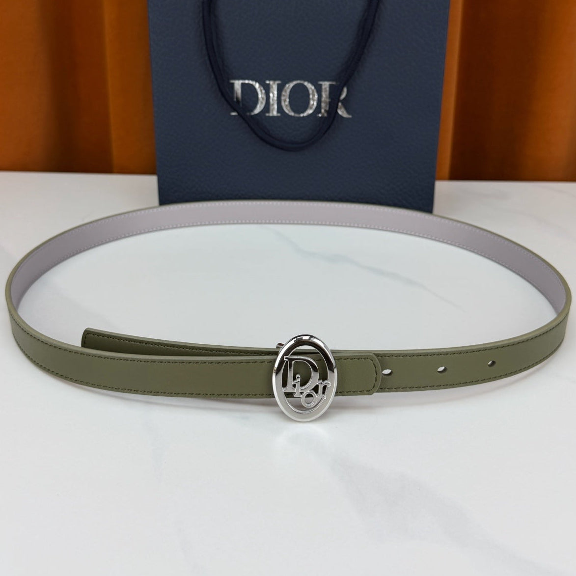 Dior 2026 Reversible CD Icon Belt 20mm Calfskin