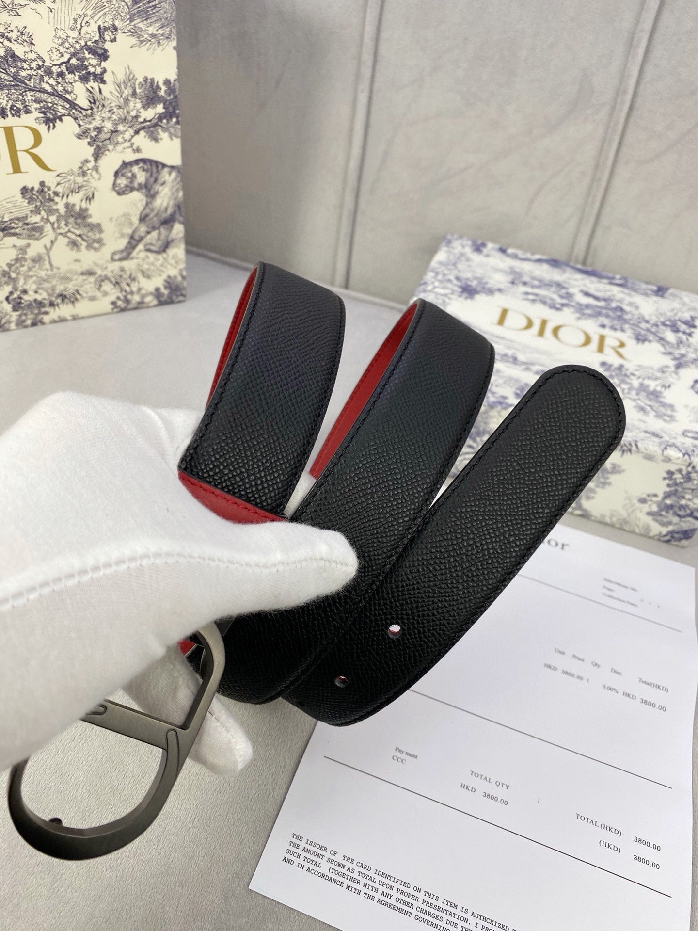 Dior 2026 30 Montaigne Belt 35mm Grained Calfskin