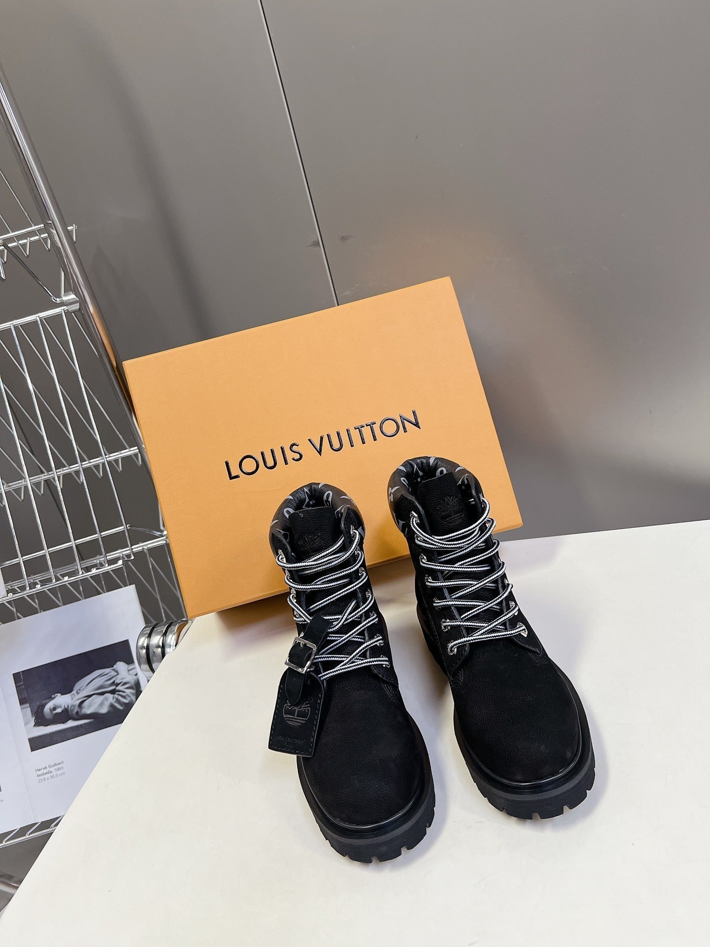 LV x Timberland Ankle Boot Black Cowhide