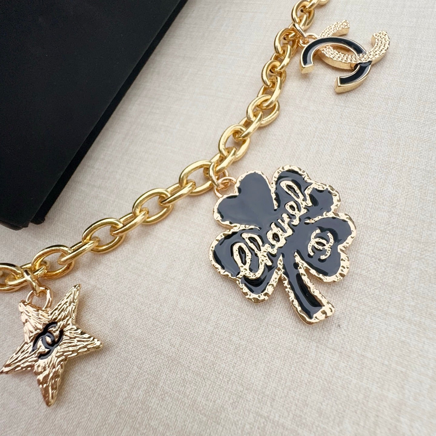 Chanel 2026 Heart Lucky Clover Charm Chain Belt 200770