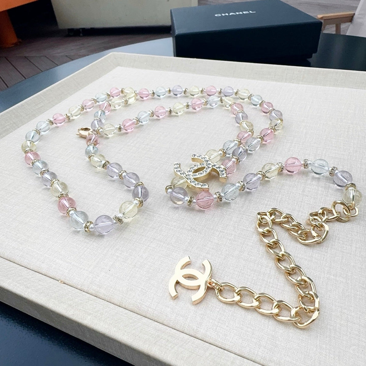 Chanel 2026 Crystal Beads Paired Waist Chain Belt 205833