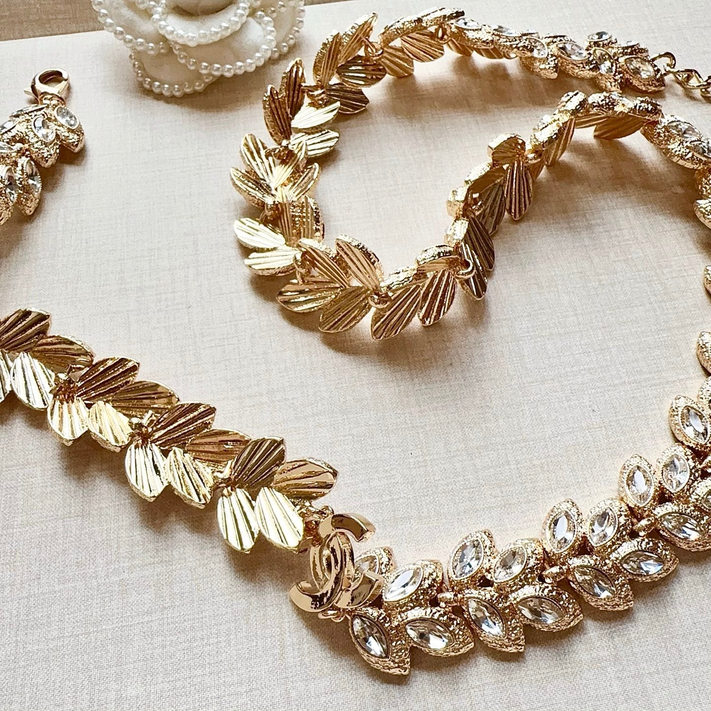 Chanel 2026 Crystal Leaf Chain Belt 209919