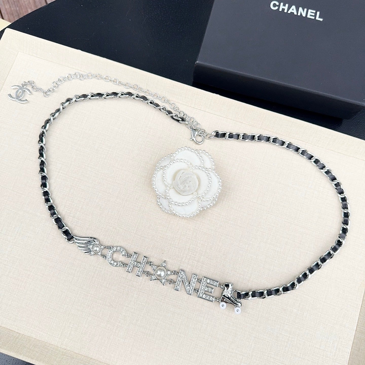 Chanel 2026 Crystal CC Logo Chain Belt 212349