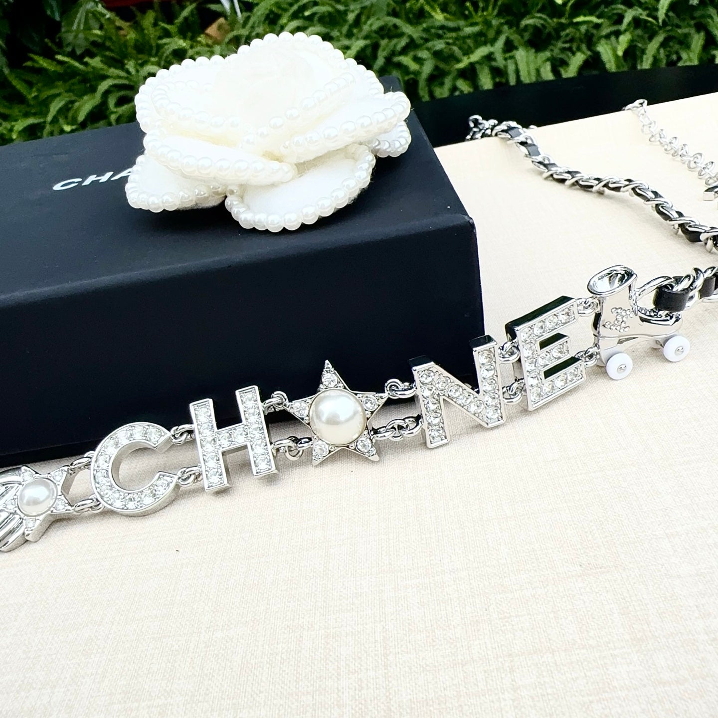 Chanel 2026 Crystal CC Logo Chain Belt 212349